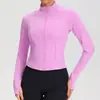 Chaqueta de Yoga Cálida con Forro Polar para Otoño e Invierno para Mujer, Cardigan Deportivo con Cremallera y Cuello Alto, Corte Ajustado con Bolsillos, Abrigo de Fitness 52633