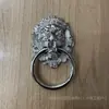 Alça de mão popular em liga de zinco com cabeça de leão, alça de gaveta de armário de móveis antiga chinesa, alça pequena galvanizada, deus da porta em estoque