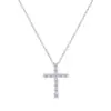 Collar de Suéter de Acero de Titanio con Cruz de Diamantes Nuevo 2025 para Mujer Lujo Accesible Cadena para Sudadera de Alta Gama Accesorios Cadena para Clavícula