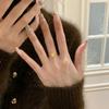 Novo Anel de Abóbora em Fio de Ouro com Zircônia Estilo Chinês Anel Feminino com Diamante Sentido de Alto Padrão Livro de Chapeuzinho Vermelho Anel Aberto Vivo