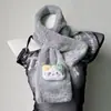 Cachecol de pelo macio versão coreana estilo japonês outono e inverno ins cachecol de pelúcia para menina imitação de pelo de coelho rex grosso cruzado
