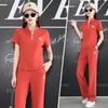 Traje Deportivo Casual de Marca para Mujer, Estilo Delgado de Verano, Nuevo Diseño de Moda 2026, Rejuvenecedor, Petite, Cuello Alto, Conjunto de Dos Piezas de Manga Corta