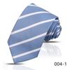 Corbata Rayada para Hombre Camisa Profesional de Negocios de Alta Gama Azul Azul Marino Anudada a Mano Corbata de 8cm Shengzhou Lista para Enviar