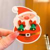 Nuevos clips para orejas de Navidad para niños, lindo diseño de reno y alce, aretes versátiles para niñas sin perforaciones, aretes de dibujos animados.