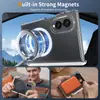 Adecuado para Europa y América, Funda de Teléfono Magnética Transparente Z Fold8, Cobertura Completa con Bisagra Plegable Izquierda y Derecha