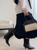 ¡Popular! Botines Estilo Europeo y Americano con Caña Ancha, Botas de Moda para Otoño e Invierno, Nuevos Botines Rectos de Punta Fina y Tacón Kitten