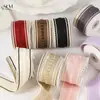 Ribete de Encaje Hueco Bilateral con Borla Cuadros Rayas Cinta de Satén Lazo de Flores Frescas Accesorios para el Cabello Cinta DIY