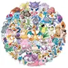 60 Adesivos de Graffiti de Personagens de Desenho Animado de Pokémon Transfronteiriços para Cadernos de Crianças, Adesivos de Recompensa, Decoração de Mesa DIY