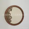 Accesorios para Imán de Refrigerador Marco de Fotos Redondo DIY Montaje Bordado Letreros Pieza de Madera Hecho a Mano Tie-Dye Brocado de Canción Brocado Zhuang Tablero Base Marco de Madera