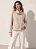 Outono Inverno 2026 Novo Casaco de Lã Camelo Dupla Face com Gola Alta Feminino Estilo Coreano Casaco de Lã Solto Outerwear para Mulheres Baixas