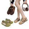 2026 Novos Sapatos Retro Forrest Gump Femininos Camurça Solado Macio Sapatos de Treino Alemães Versáteis Planos Casuais Sapatos Individuais