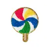 Parches bordados de caramelo de dibujos animados originales transfronterizos, parches de tela autoadhesivos para decoración de ropa infantil, reparación, bordado de toallas y accesorios de bordado