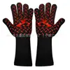 Guantes Protectores Antiescaldaduras para Barbacoa Resistentes a Altas Temperaturas Largos de Aramida Silicona Barbacoa Nitrilo Horno de Microondas Ignífugos Guantes de Aislamiento Térmico