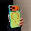 Rojo Borgoña Aplicable para Apple 18promax Disipación de Calor Protección contra Caídas Funda para Teléfono iPhone17 Bloqueo de Color Textura de Tela Carcasa de Succión Magnética