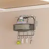 Estante de malla para colgar en la pared, un artículo imprescindible para dormitorios, con gran capacidad y una cesta colgante para almacenamiento junto a la cama, adecuado tanto para literas superiores como inferiores
