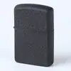 Isqueiro à prova de vento criativo metal querosene preto presente publicitário logo promocional gravação personalizada Isqueiro a combustível