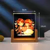 Luz Noturna Luminosa de Astronauta Lâmpada Criativa de Atmosfera Planeta Mesa de Cabeceira Impressão Colorida UV Ornamento de Cristal para Desktop Presente para Estudante