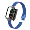 Adecuado para Correa de Reloj Oppo Bracelet 2 Acero Inoxidable Correa con Hebilla Deslizante Milanesa Correa para Oppo Watch Free