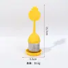 Infusor de Chá de Frutas de Silicone Popular da Amazon Coador de Chá Aço Inoxidável Criativo Filtro de Chá Recipiente de Chá Separador de Chá