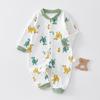 Macacão de Algodão Puro para Bebê, Roupa de Dormir Macia Sem Costura para Recém-Nascidos, Roupa para Passeio de Primavera e Outono, Macacão Camada Base para Recém-Nascido