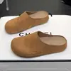 Medias zapatillas Birkenstock de suela gruesa, de una tira, punta cerrada, para mujer, para exteriores, nuevo 2026 primavera/otoño, zapatos Birkenstock feos-lindos para persona perezosa