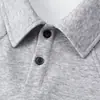 Camiseta de Manga Corta con Retazos Desestructurados Estilo Americano para Hombre, Comercio Exterior Transfronterizo, Verano, Delgada, Corte Holgado, Cuello Camisero, Manga Media
