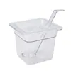 Bacia de Porção para PC Acrílico Transparente Caixa de Fração Quadrada Múltiplas Especificações Prato de Comida Resistente a Quedas Bacia de Fast Food Prato de Porção de Frutas
