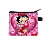 Bolsa de monedas de dibujos animados Miss Betty Estampado LOVE Cierre de cremallera Almacenamiento Bolsa pequeña Portátil para niñas Llavero para monedas Venta al por mayor