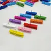 Clips de chincheta 3.5 clips de madera coloridos Chinchetas de madera creativas para oficina Clips de madera de color mixto