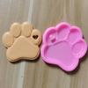 Molde de epoxi para espejo DIY con forma de huella de pata de perro, molde de silicona para llavero, molde para galletas de chocolate