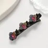 Grampo de cabelo com diamante brilhante de luxo leve para mulheres, pequeno grampo de cabelo, artefato para modelar cabelo com tranças, grampo de cabelo lateral, acessório de cabelo, franja