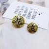 Botões de Metal Vazados em Forma de Estrela de Cinco Pontas Costurados à Mão para Casacos de Lã, Jaquetas, Ternos, Roupas Formais, Fechos de Botão, Jin Da
