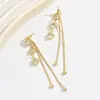 Exportación Transfronteriza Nuevo Estilo Lujo Accesible Geométrico Rombo Super Brillantes Diamante Borla Pendientes Simples de Gama Alta para Mujer
