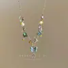 Collar Colgante de Cerámica de Cachorro de Dibujos Animados con Cuentas para Mujer Color Dopamina Cadena Larga Ajustable para Sudadera Accesorios Versátiles