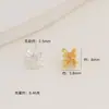 Folheado a Ouro 18K Colorido Conservável Oco Suporte de Flor de Cintura Fina Contas Espaçadoras DIY Suporte de Flor Dupla Face Pulseira de Cristal Acessórios de Joias