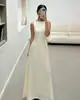 Vestido de Casamento Leve Estilo Francês, Vestido Elegante para Noivado, Vestido para Cerimônia de Debutante, Novo Modelo 2026, Vestido Branco para Registro Civil