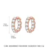 Jinse Transfronterizo Más Vendido Nuevo Pendientes de Zirconia Chapados en Oro Real para Mujer Diseño Ins Elegante Versátil Hebilla de Oreja Venta al por Mayor