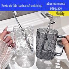 Copo de enxaguatório bucal de luxo estilo nórdico, novo copo transparente para escova de dentes, copo para lavagem de casa para adultos, copo de escova de dentes de alto valor para casal