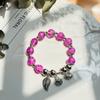 Pulsera de cuentas hecha a mano con diseño de mariposas de Hello Kitty de Kt Cat, regalo de cumpleaños para niñas.