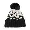 Gorra de lana de mohair para otoño e invierno nueva de Amazon transfronteriza gorra para el frío gorra tejida de rombos geométricos retro para hombre y mujer 2024