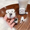 Fun Headset Cat airpods Fone de ouvido sem fio Bluetooth Capa protetora para Apple 1/2 geração Transparente resistente a quedas Capa macia