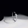 Anillo de plata de ley 925 con letra H para mujer, anillo de circón de nicho que no se decolora, diseño simple de viento frío, anillo al por mayor