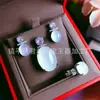 Pingente Cabochão de Calcedônia Verde Estilo Tendência Nacional, Colar com Pingente Incrustado de Calcedônia em Pó de Jade, Comparável a Joias de Jade