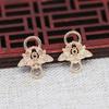 Yiwu cor dourada retenção de cor banhado a ouro cobre DIY buraco duplo borla elo grampo de cabelo cocar de noiva acessórios feitos à mão B3054