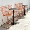 Silla de Alambre de Hierro, Silla de Metal, Silla Alta de Barra para Interiores, Silla de Malla de Hierro Montada en la Pared para Hogar y Restaurante, Silla a Prueba de Óxido para Cafetería