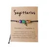 Artículo Popular Transfronterizo: Pulsera de Ocho Planetas y Doce Constelaciones, Pulsera de Piedra Natural Piedra Manchada Azul Negro Venta al por Mayor