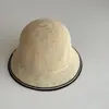 Design minimalista de nicho, chapéu de pescador color blocking, faz o rosto parecer menor, chapéu básico de proteção solar, nova versão coreana para primavera e verão