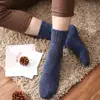 Meias Masculinas Outono e Inverno Meias de Cano Médio Aconchegantes com Forro de Lã Meias de Laço Tendência Vintage Meias de Toalha Masculinas
