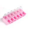 Caja de Almacenamiento Transparente con Tapa abatible de 12 compartimentos para Accesorios de Uñas, con Compartimentos Separados para Flores Secas, Pedrería, Perlas y Herramientas de Uñas