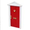 1:12 Casa de Muñecas Casa de Muñecas Muebles Miniatura DIY Micro Escena Modelo Torre de Colores Puerta Buzón Rojo